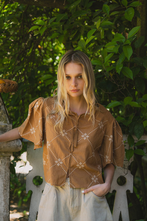 BLUSA GÉNOVA CARAMEL