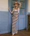 VESTIDO SORRENTO BEIGE Y CAFÉ