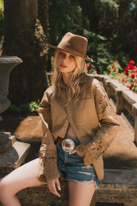BLUSA CERDEÑA CAFE