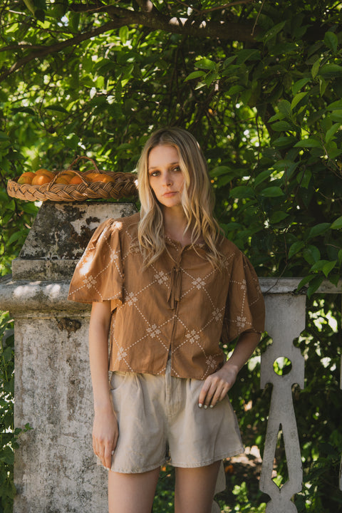 BLUSA GÉNOVA CARAMEL